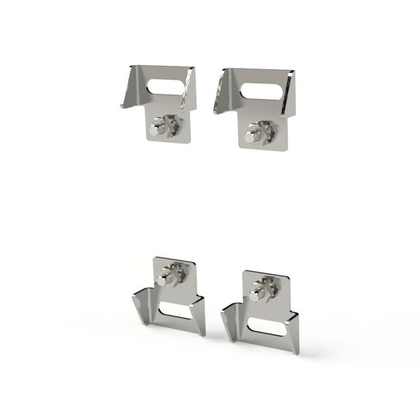 Mounting Kit, 6 in. H x 6 in. W x 1 in. L, 304 Stainless Steel, 4 PK